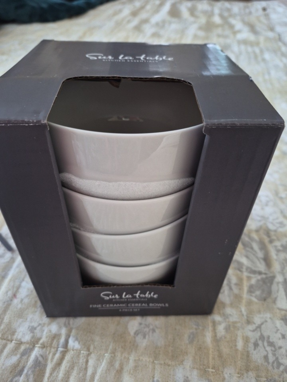 Sur La Table Cream Stoneware Bowls - Set of 4